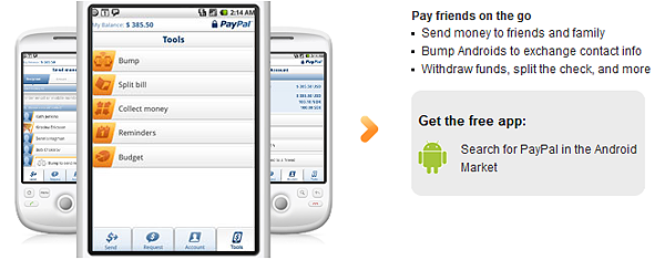 Paypal Android app