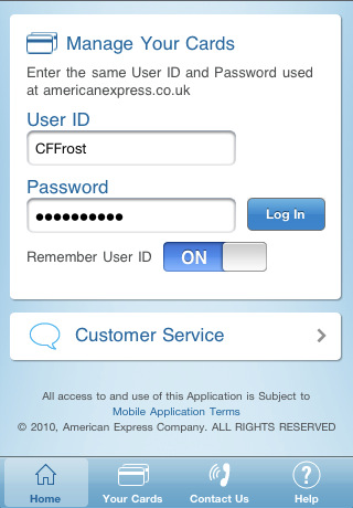 Amex iPhone App