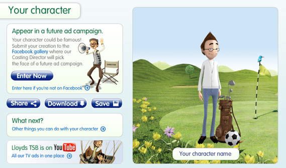 Lloyds TSB is trying to generate some social media interest with a tool to 