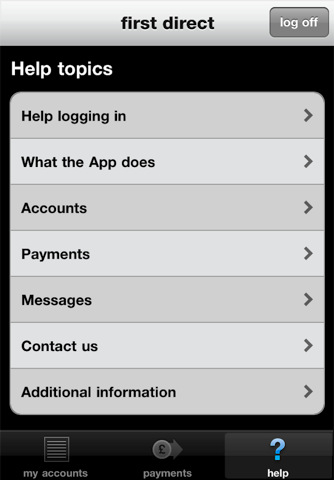 first direct iphone app help