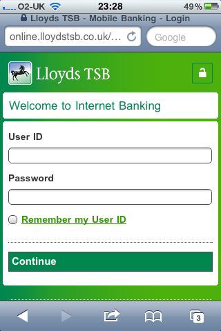 Lloyds mobile banking