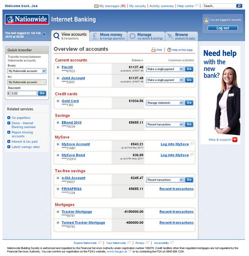 Nationwide online banking