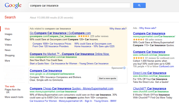 Google Car Insurance Comparison